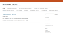 Desktop Screenshot of againstallheresy.com